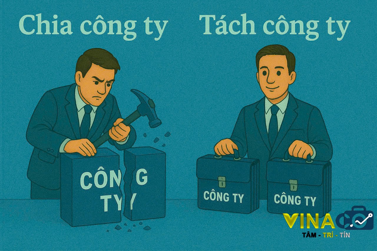 PHÂN BIỆT VIỆC CHIA CÔNG TY VÀ TÁCH CÔNG TY